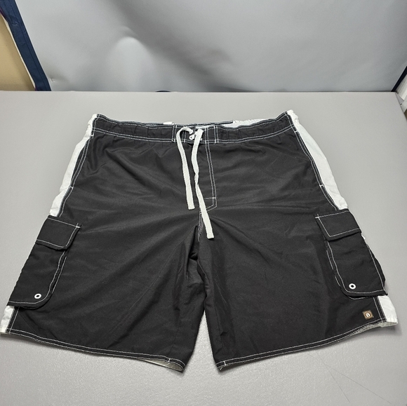 Mens hang ten black and white swim trunks size XXL - Picture 10 of 10